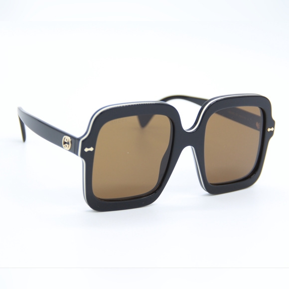 NEW GG1241S 001 GUCCI SQUARE WOMEN BROWN SUNGLASSES GUCCI WOMEN EYEWEAR - Picture 6 of 13